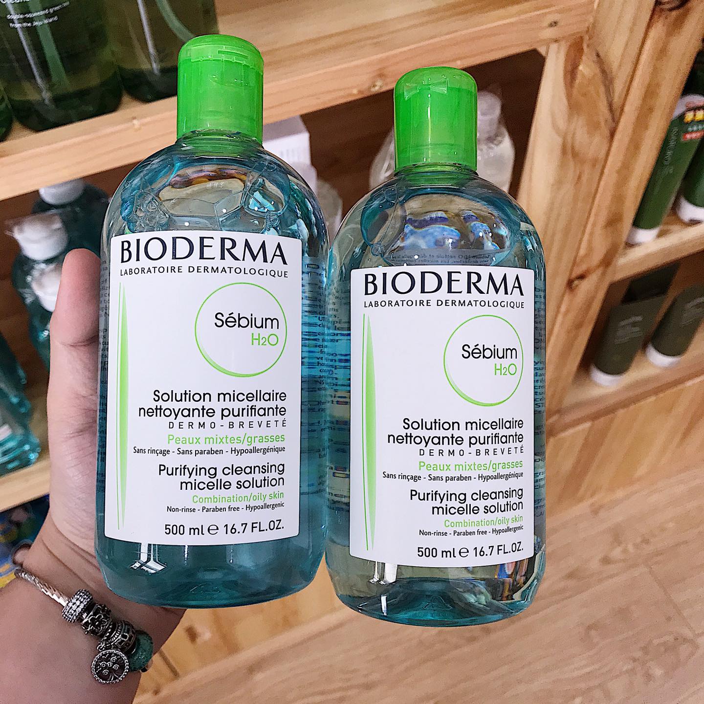 Tẩy Trang BIODERMA Sebium H2O Xanh 500ml - Nội Địa Pháp