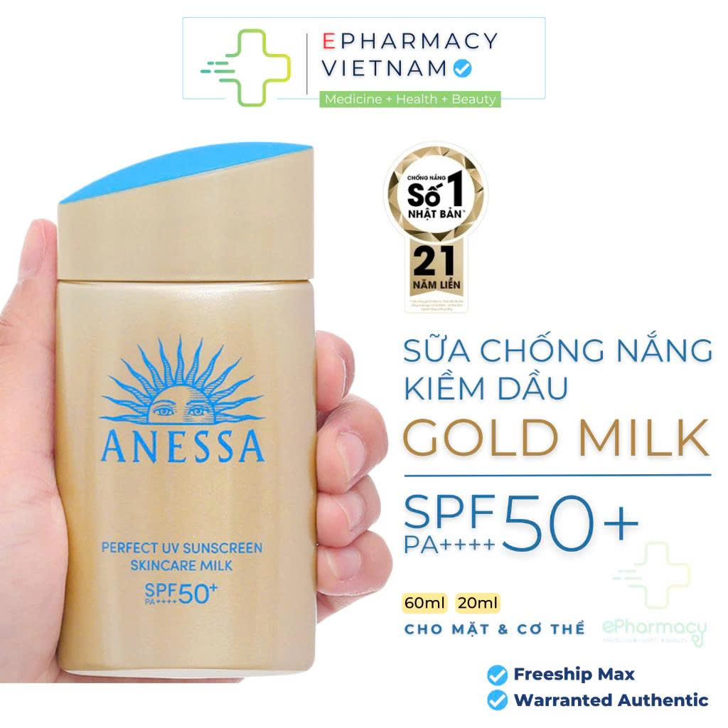 Sữa Chống Nắng Anessa Perfect Uv Sunscreen Skincare Milk Spf50+ Pa++++ 60ml