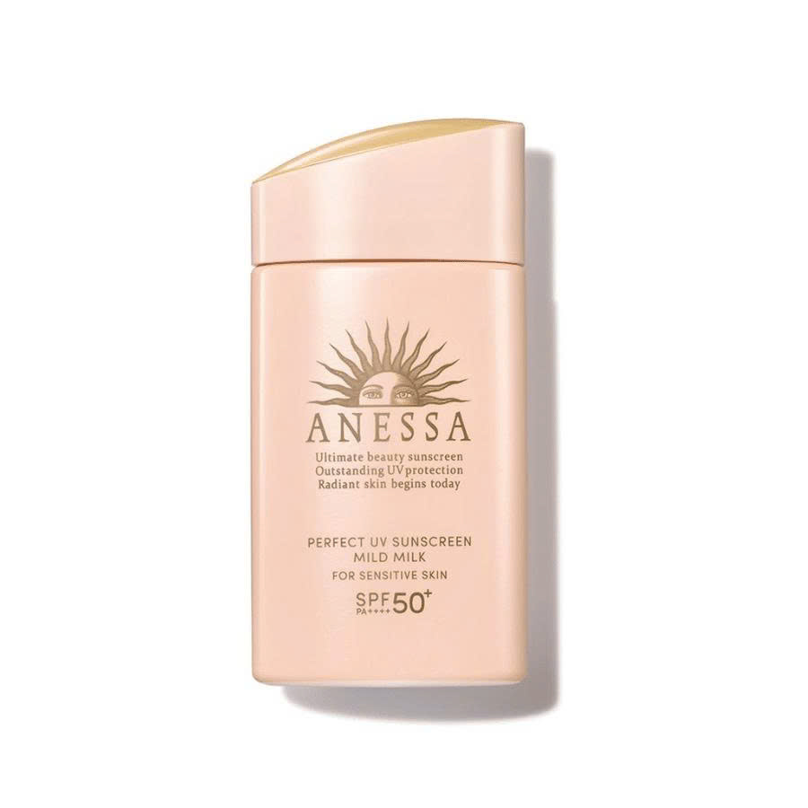 Sữa Chống Nắng Anessa Perfect Uv Sunscreen Mild Milk Dịu Nhẹ Cho Da Nhạy Cảm Và Trẻ Em Spf 50+ Pa++++ 60ml