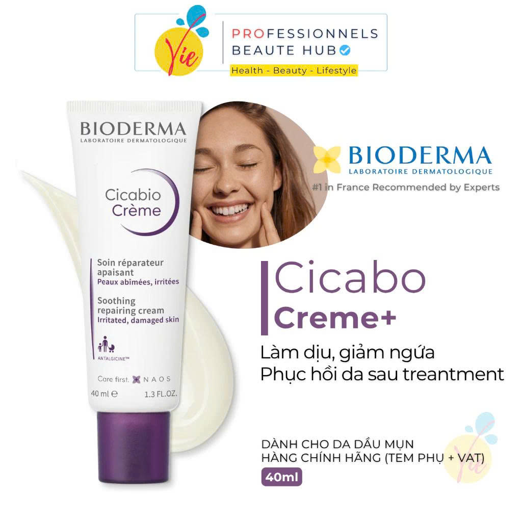 Kem dưỡng Bioderma Cicabio Crème+ NK Nội Địa Pháp