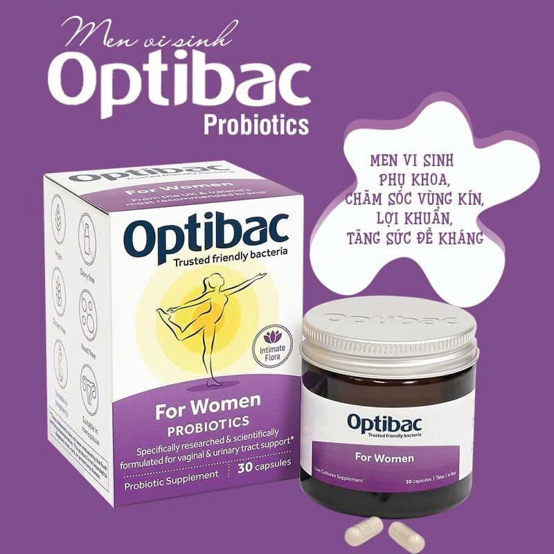 Men vi sinh Optibac For Women bổ sung lợi khuẩn cho nữ, 30 viên