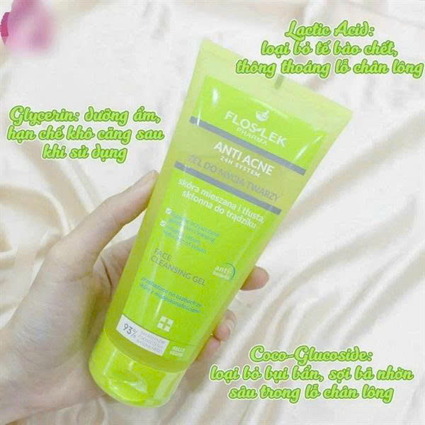 Sữa rửa mặt cho da dầu mụn Floslek - Nhập Khẩu 200ml