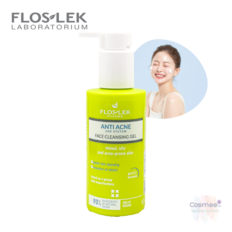 Anti Acne 24H System Face cleansing Gel (Vòi) 125ml-Gel