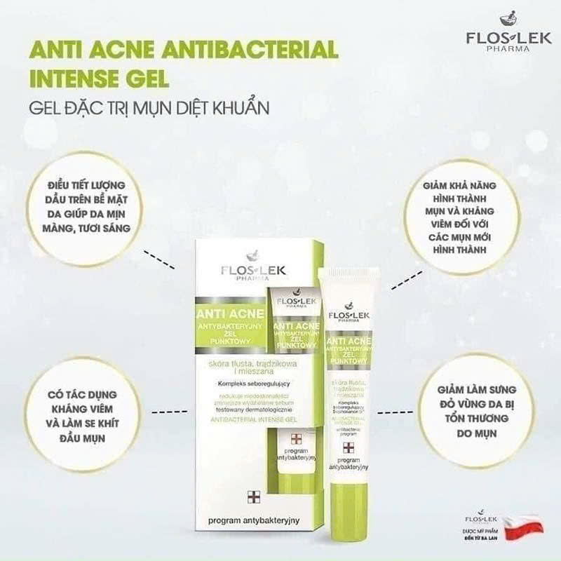 [CHÍNH HÃNG] Gel chấm mụn Floslek Anti Acne Spot Gel - Đặc trị mụn, giảm sưng viêm 20ml