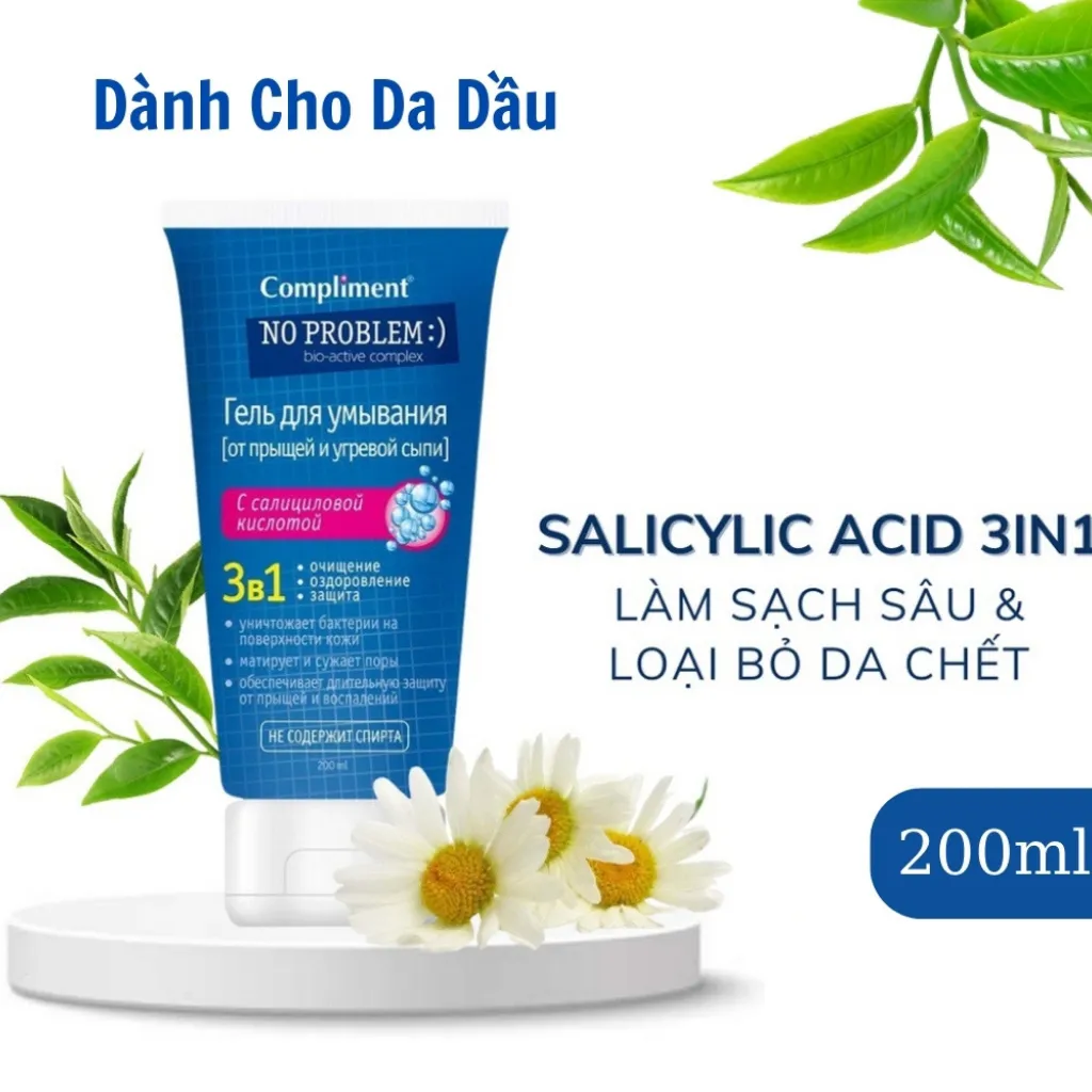 Combo Tẩy Trang L'Oreal Crystal & Gel Rửa Mặt Compliment 200ml + 95ml