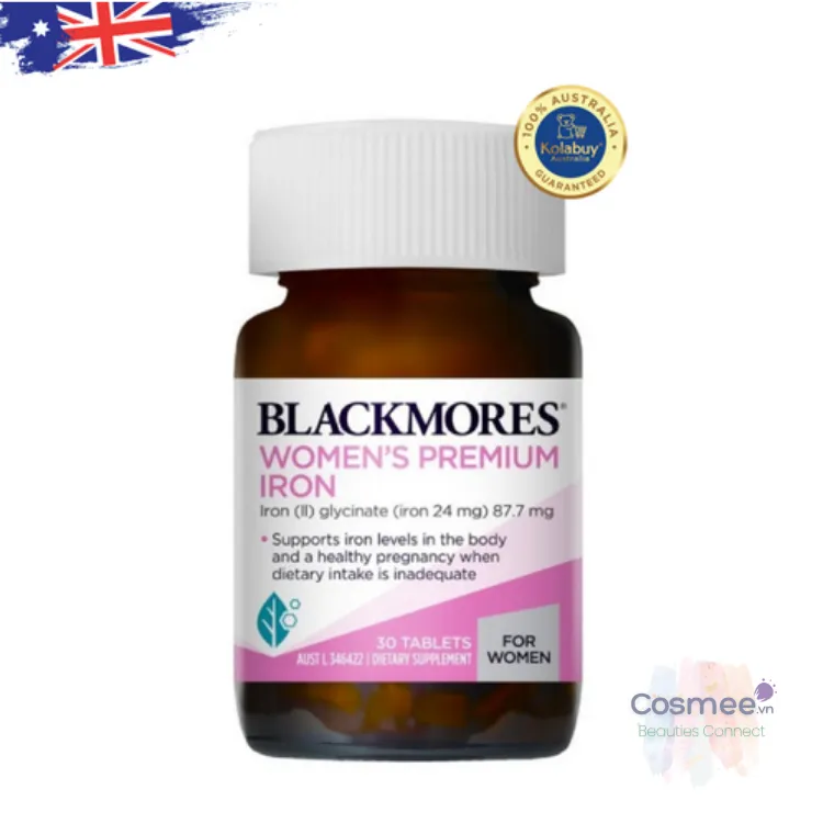 Blackmores Women’s Premium Iron Viên uống bổ sung sắt cho mẹ bầu - 30 Tablets