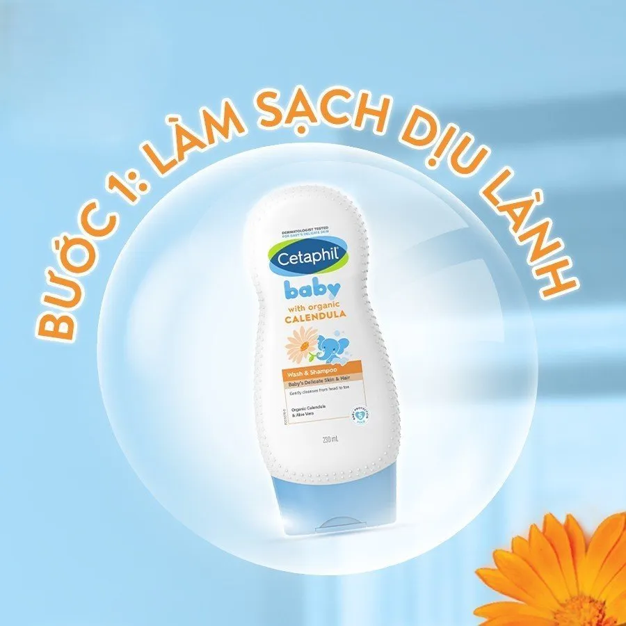 Bộ Chăm Da Toàn Diện CETAPHIL Baby Sữa Tắm Gội & Lotion & Kem Hăm Dịu Lành Cho Da Bé