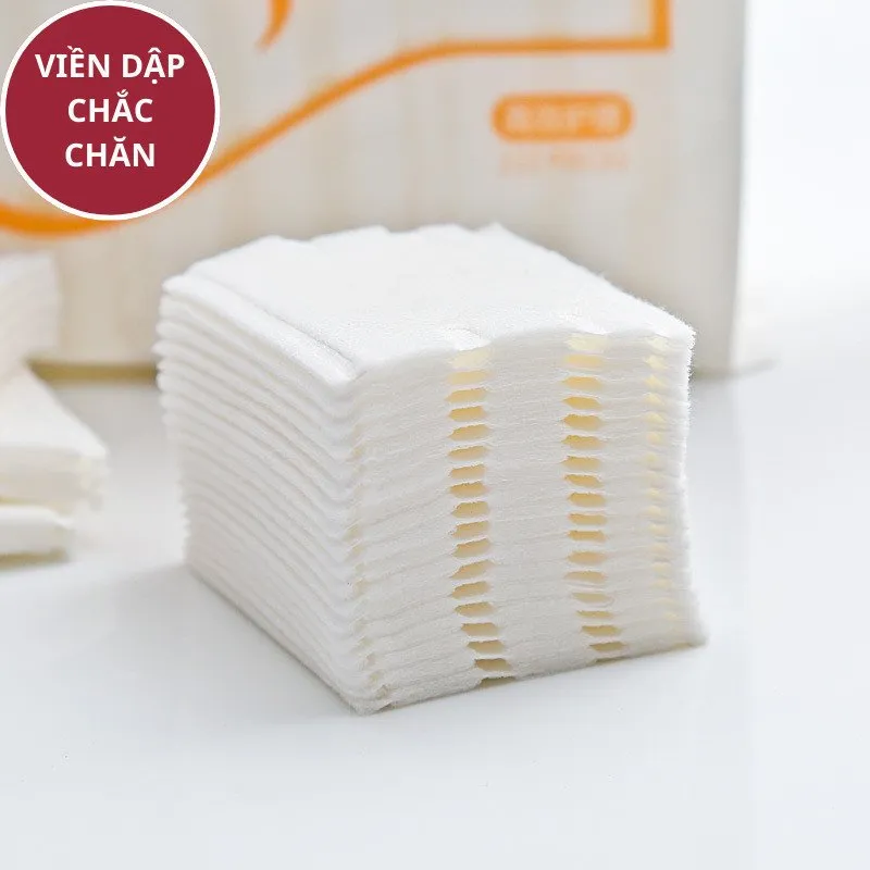 Bông Tẩy Trang COTTON PADS Mèo 222 Bông Tự Nhiên, 3 Lớp Mềm Mại, Không Xơ Bông