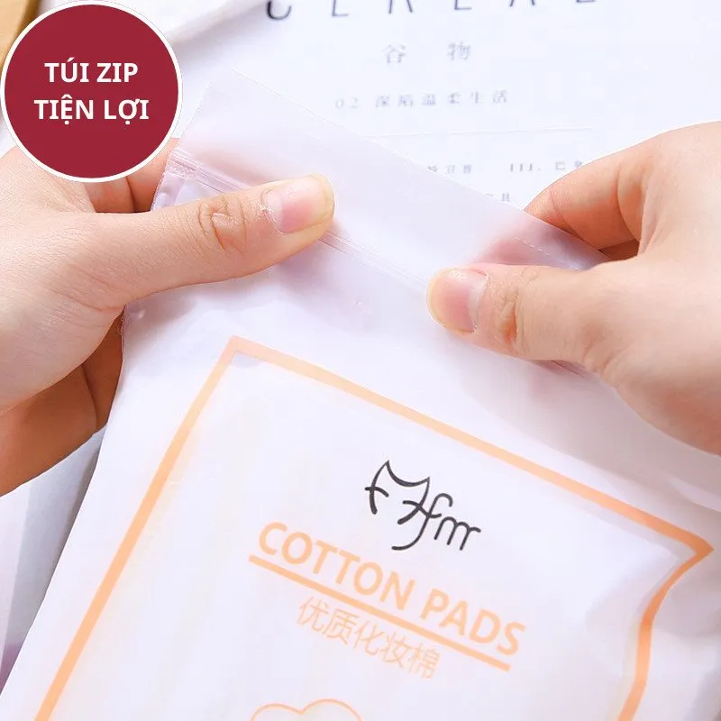 Bông Tẩy Trang COTTON PADS Mèo 222 Bông Tự Nhiên, 3 Lớp Mềm Mại, Không Xơ Bông