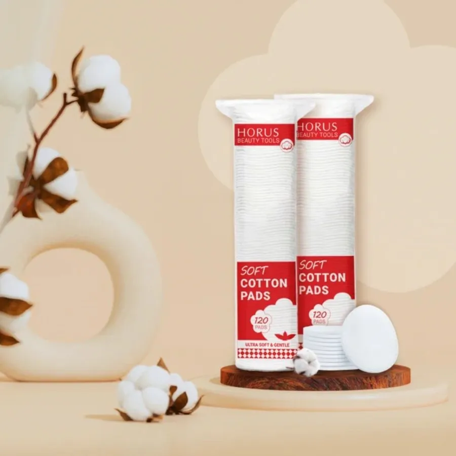 Bông tẩy trang HORUS Soft Cotton Pads Mềm Mại Giúp Làm Sạch Êm Dịu 120 Miếng