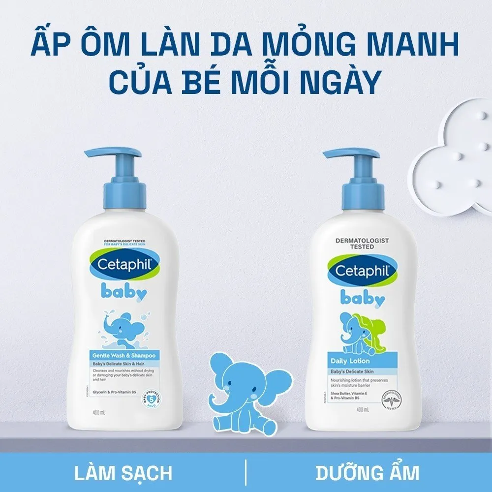 Cetaphil Tắm Gội 2 In 1 Cho Bé - Cetaphil Baby Gentle Wash & Shampoo 2in1