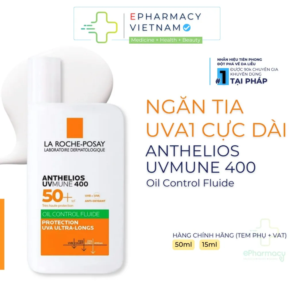 Kem Chống Nắng LA ROCHE-POSAY Oil Control UVMUNE 400 50ml