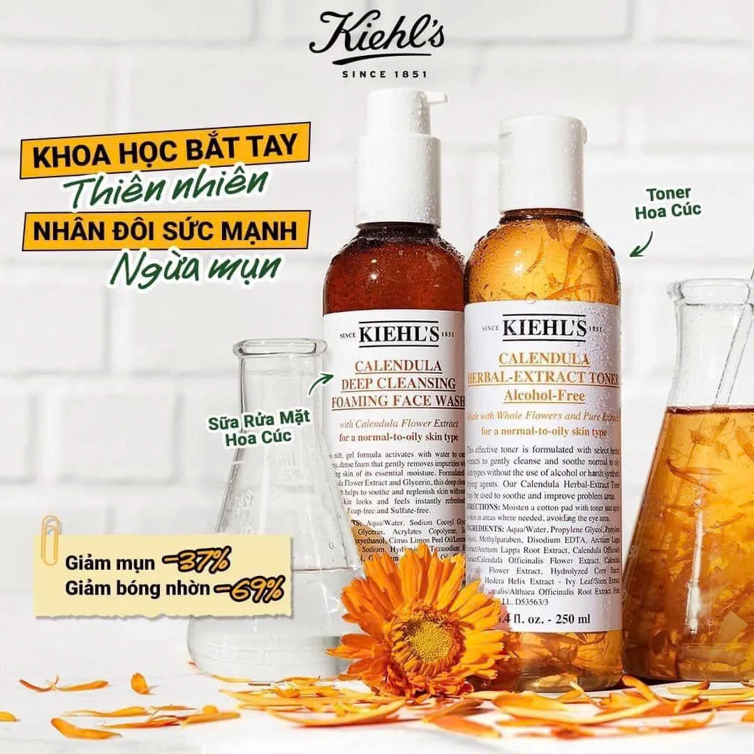 COMBO Dưỡng da hoa cúc Kiehl's - Travelsize 30ml+40ml