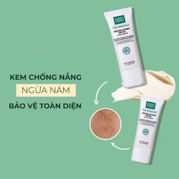 Kem Chống Nắng MartiDerm Proteos Screen SPF50+ - Ngừa Lão Hóa & Ngừa Nám (40ml)