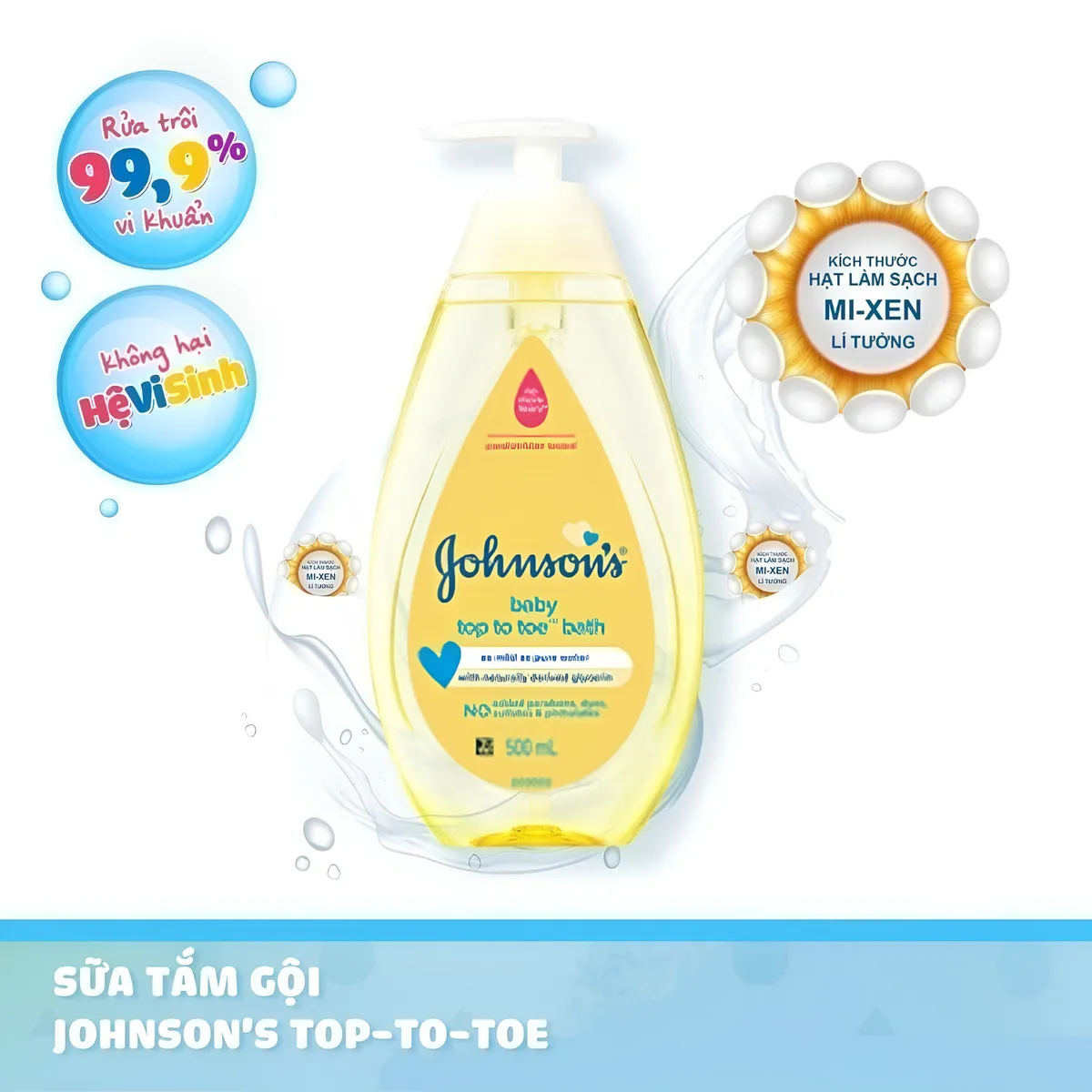 Sữa Tắm Gội Toàn Thân Cho Bé Johnson's Baby Top-To-Toe ( Màu Vàng )