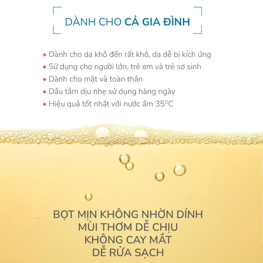 Dầu Tắm BIODERMA Atoderm Huile De Douche Làm Sạch, Dịu Da - Family size 1L