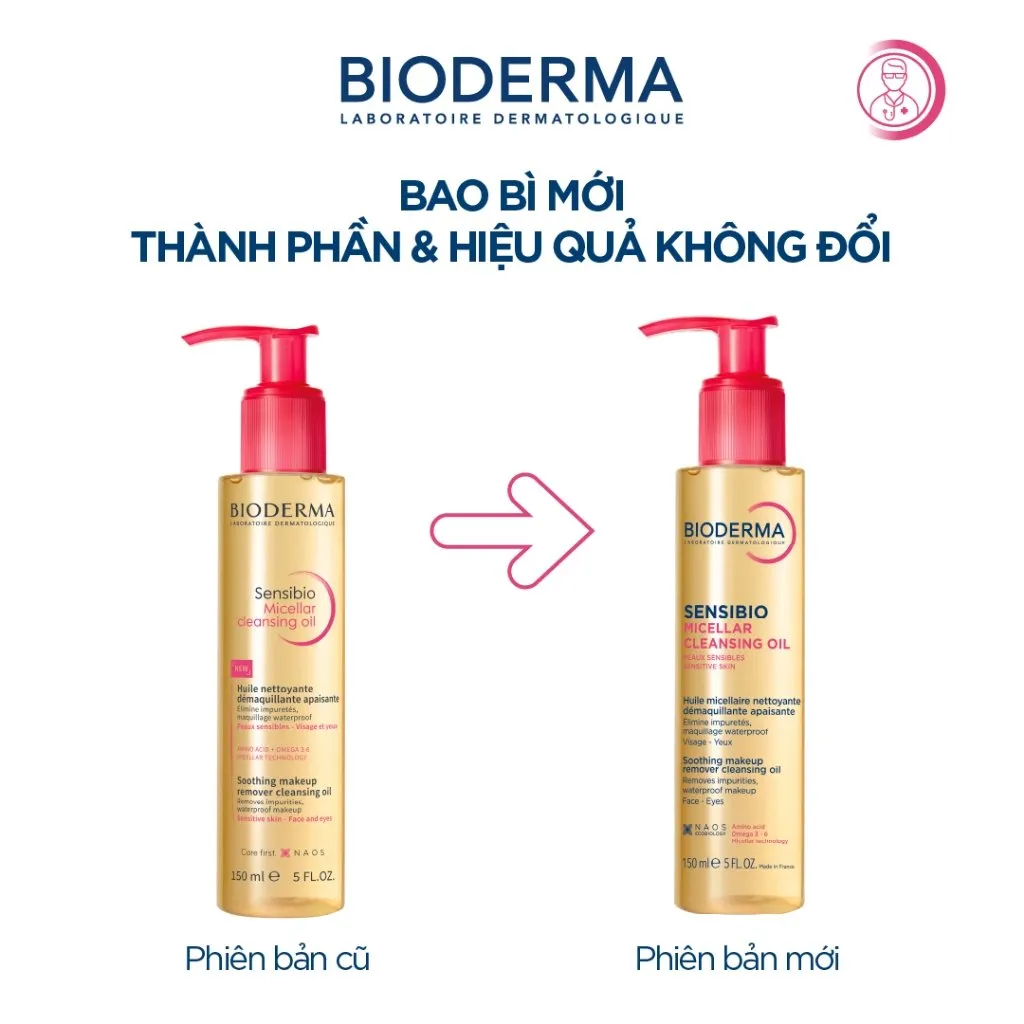 Dầu Tẩy Trang BIODERMA Sensibio Micellar Cleansing Oil Cho Da Khô, Nhạy Cảm 150ml