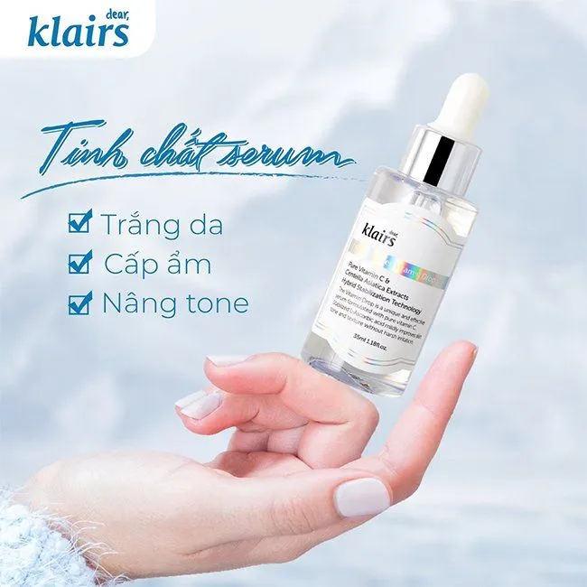 Serum KLAIRS Vitamin C Freshly Juiced Vitamin Drop Hỗ Trợ Mờ Thâm Trắng Da 35ml