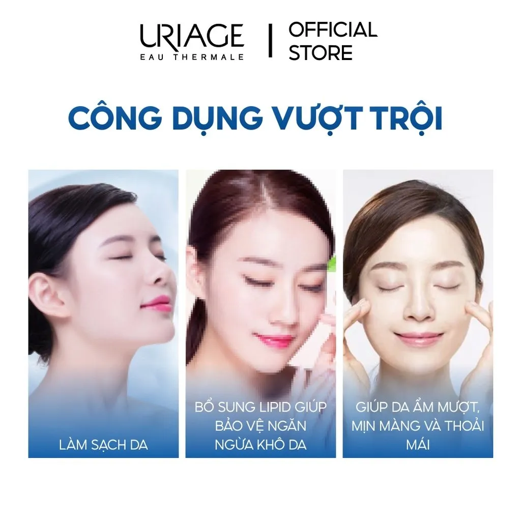 Gel Làm Sạch URIAGE Xémose Huile Lavante Apaisante Làm Sạch Dạng Gel Oil