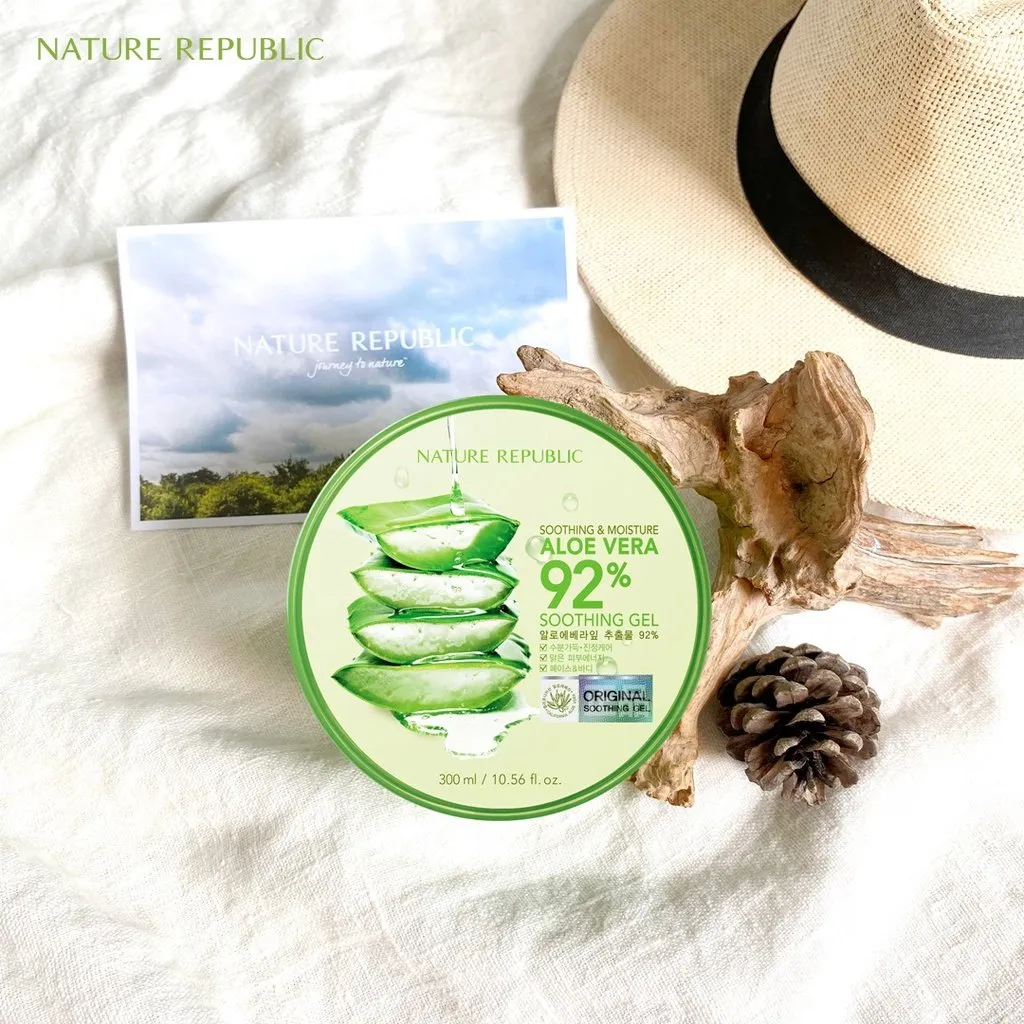 Gel Nha Đam Nature Republic Soothing & Moisture Aloe Vera 92% Kem dưỡng ẩm và làm dịu da 300ml