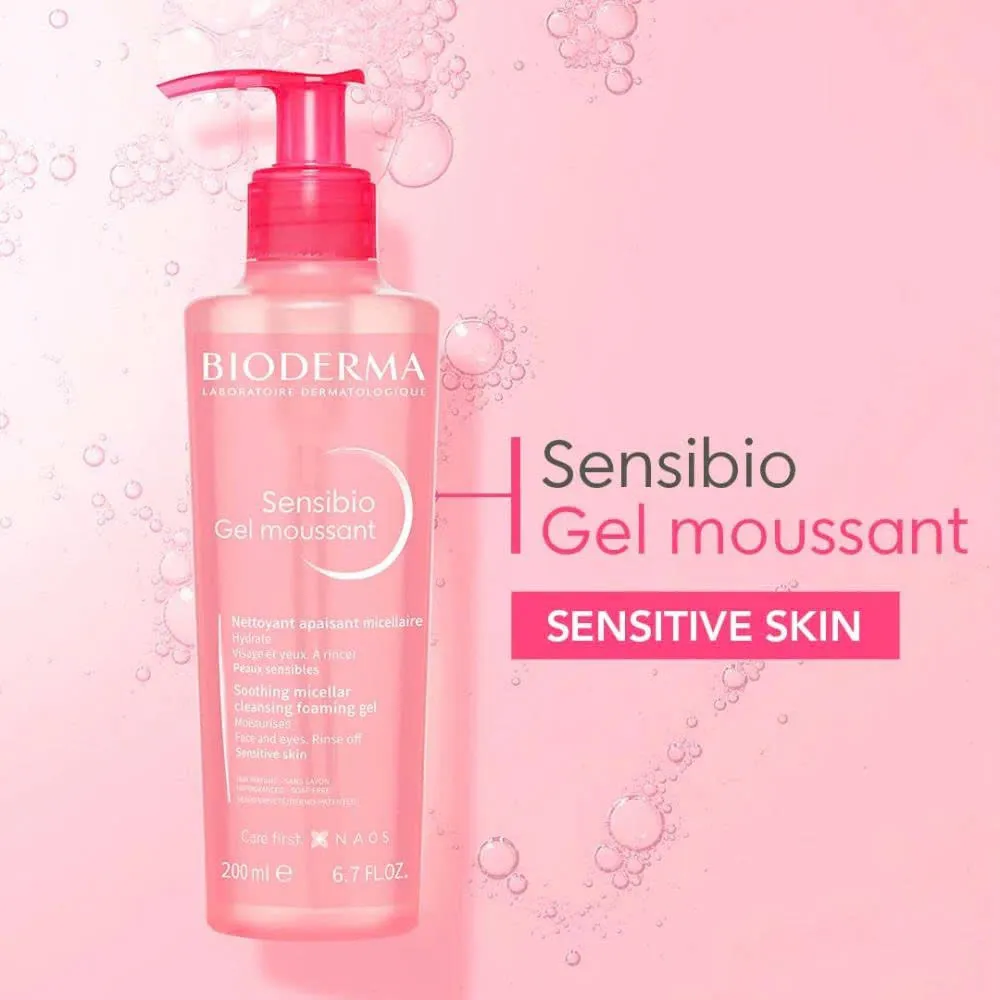 Gel Rửa Mặt BIODERMA Sensibio Moussant Dành Cho Da Nhạy Cảm 200ml