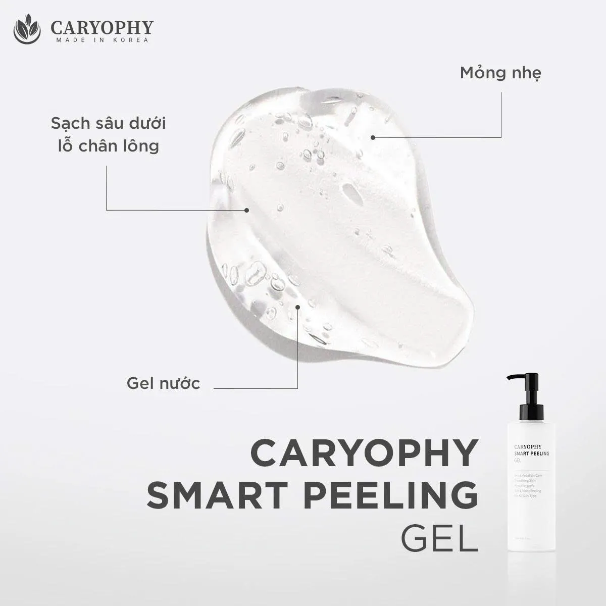 Gel tẩy tế bào chết Caryophy Smart Peeling Gel - Tẩy da chết vật lý dịu nhẹ cho da mụn