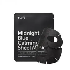 Mặt nạ KLAIRS Midnight Blue Calming Sheet Dịu Da, Giảm Nhờn & Giảm Mụn Đầu Đen 25ml