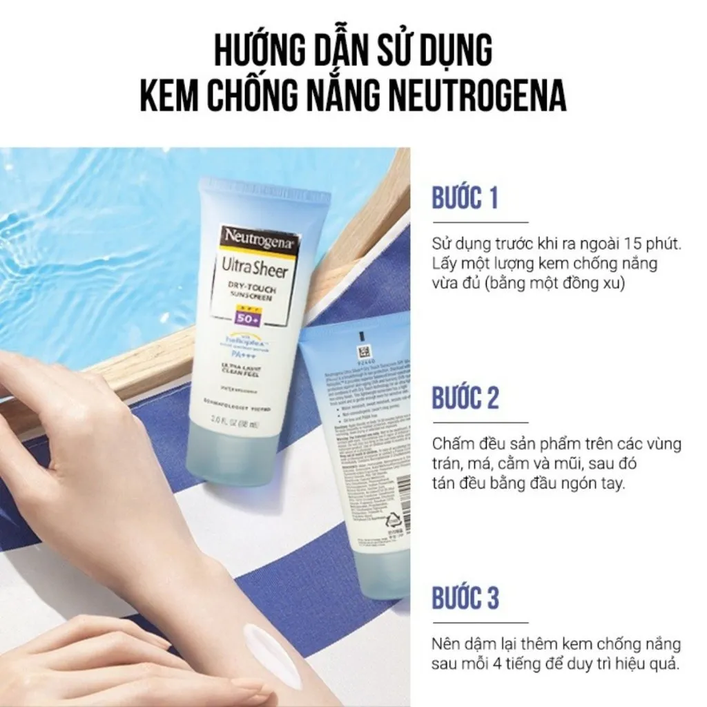 Kem Chống Nắng NEUTROGENA Ultra Sheer Dry Touch Sunblock SPF 50 PA+ Khô Thoáng 88mL