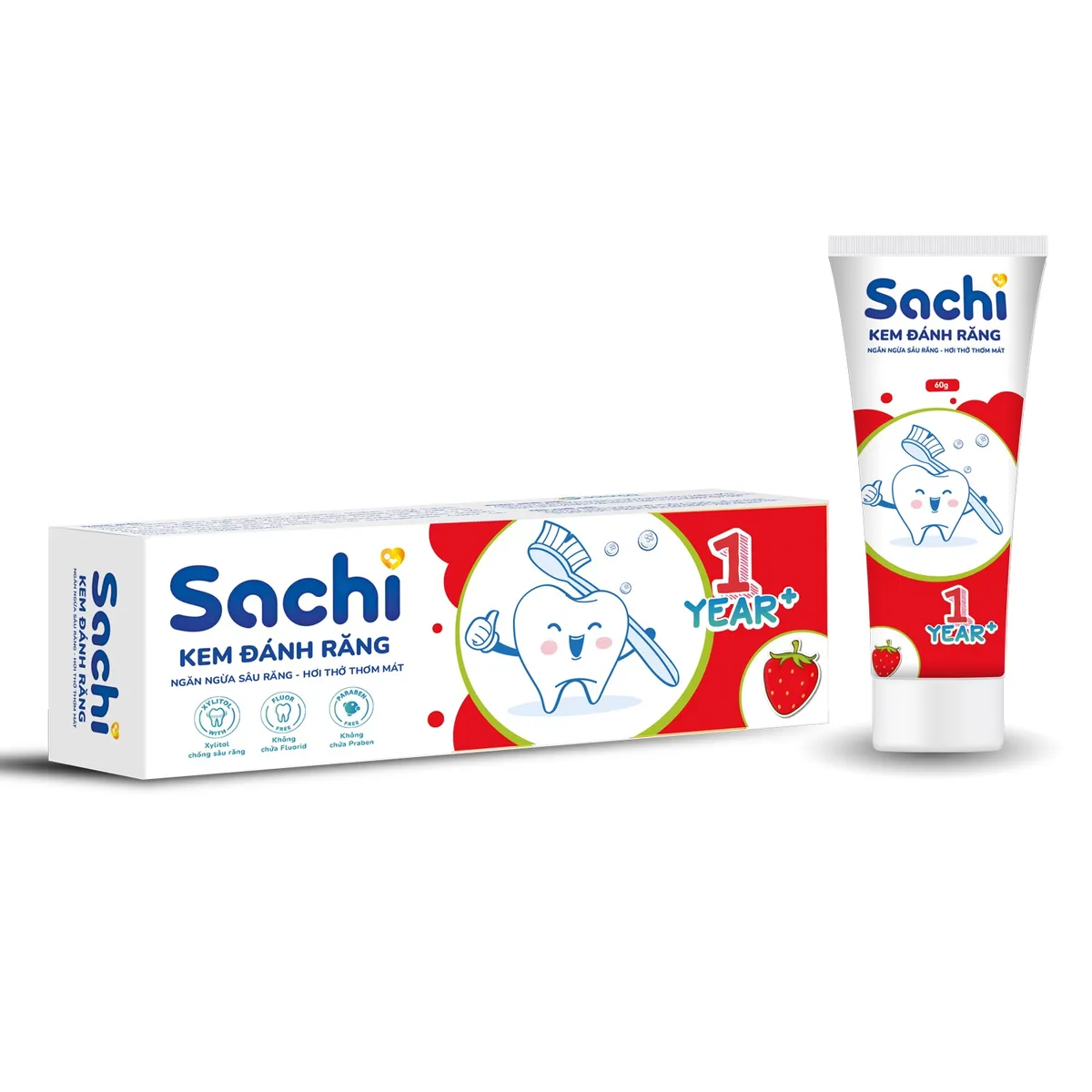 Kem Đánh Răng SACHI Làm Sạch Mảng Bám, Giúp Chắc Khỏe Răng Cho Trẻ Từ 12 Tháng Tuổi