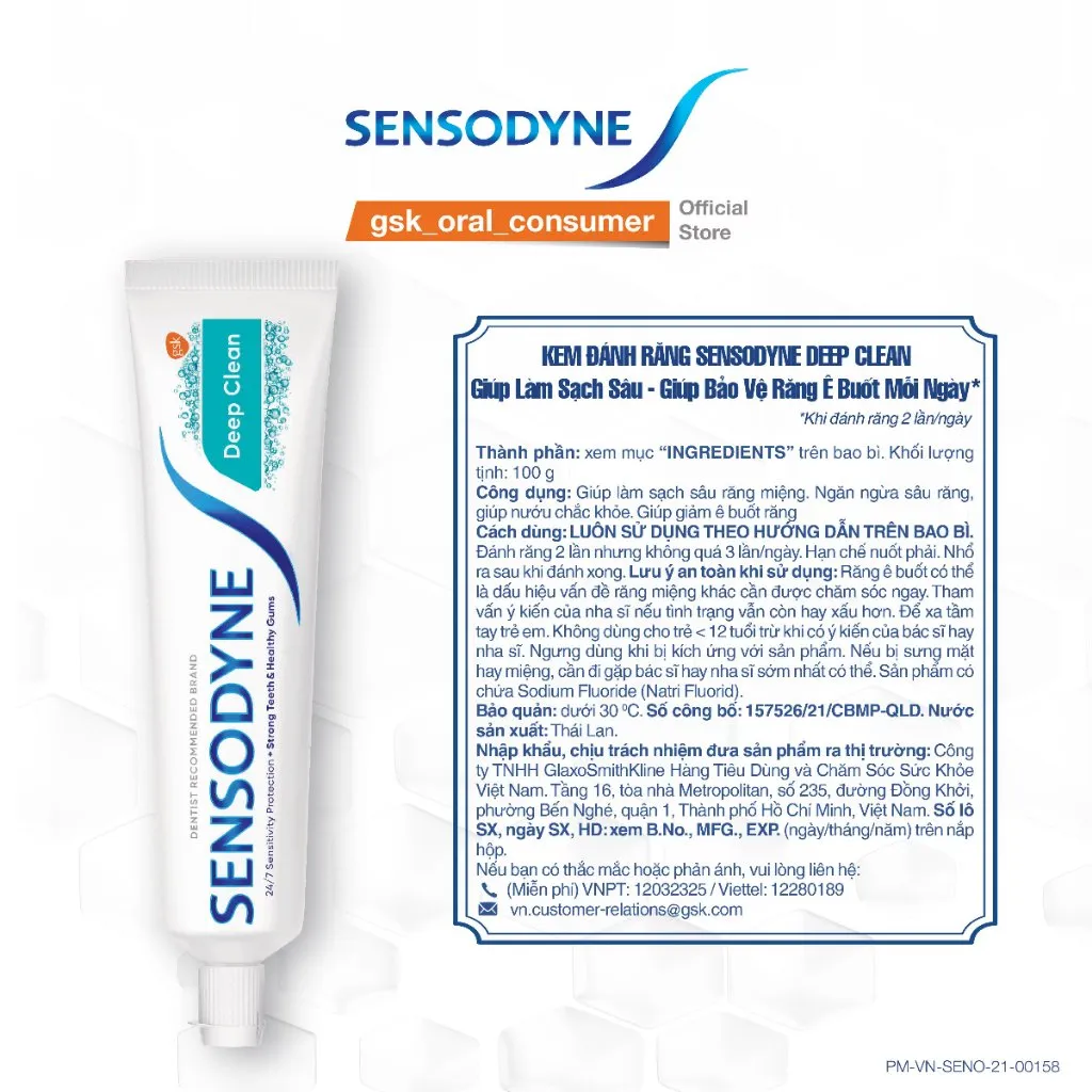 Kem Đánh Răng SENSODYNE Bảo Vệ Răng Ê Buốt & Làm Trắng Răng Toàn Diện