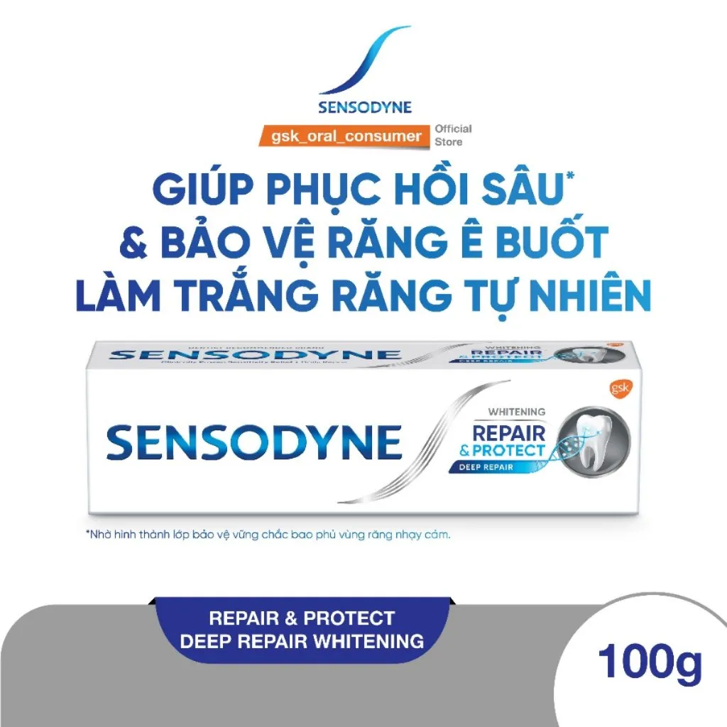 Kem Đánh Răng SENSODYNE Bảo Vệ Răng Ê Buốt & Làm Trắng Răng Toàn Diện
