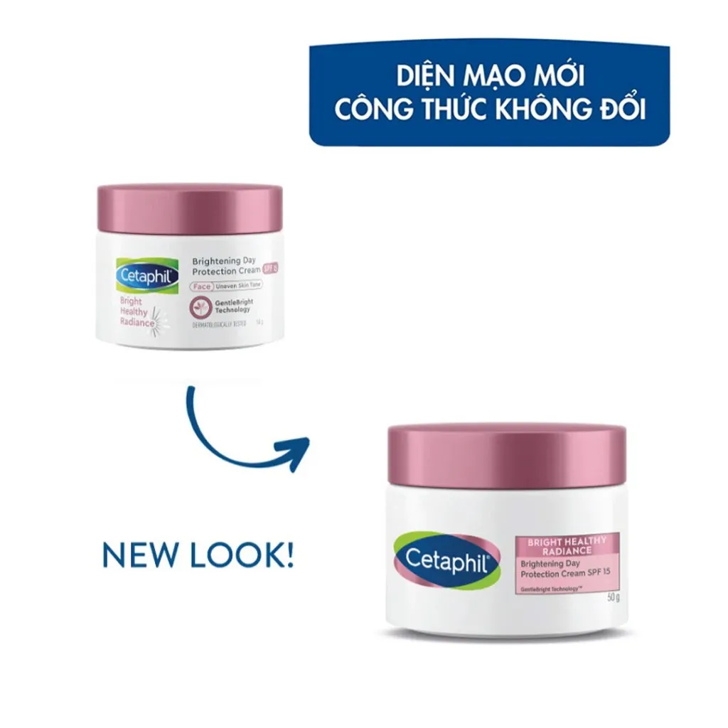 Kem Dưỡng Ẩm Ban Ngày CETAPHIL Bright Healthy Radiance Day Protection Cream SPF15 50g