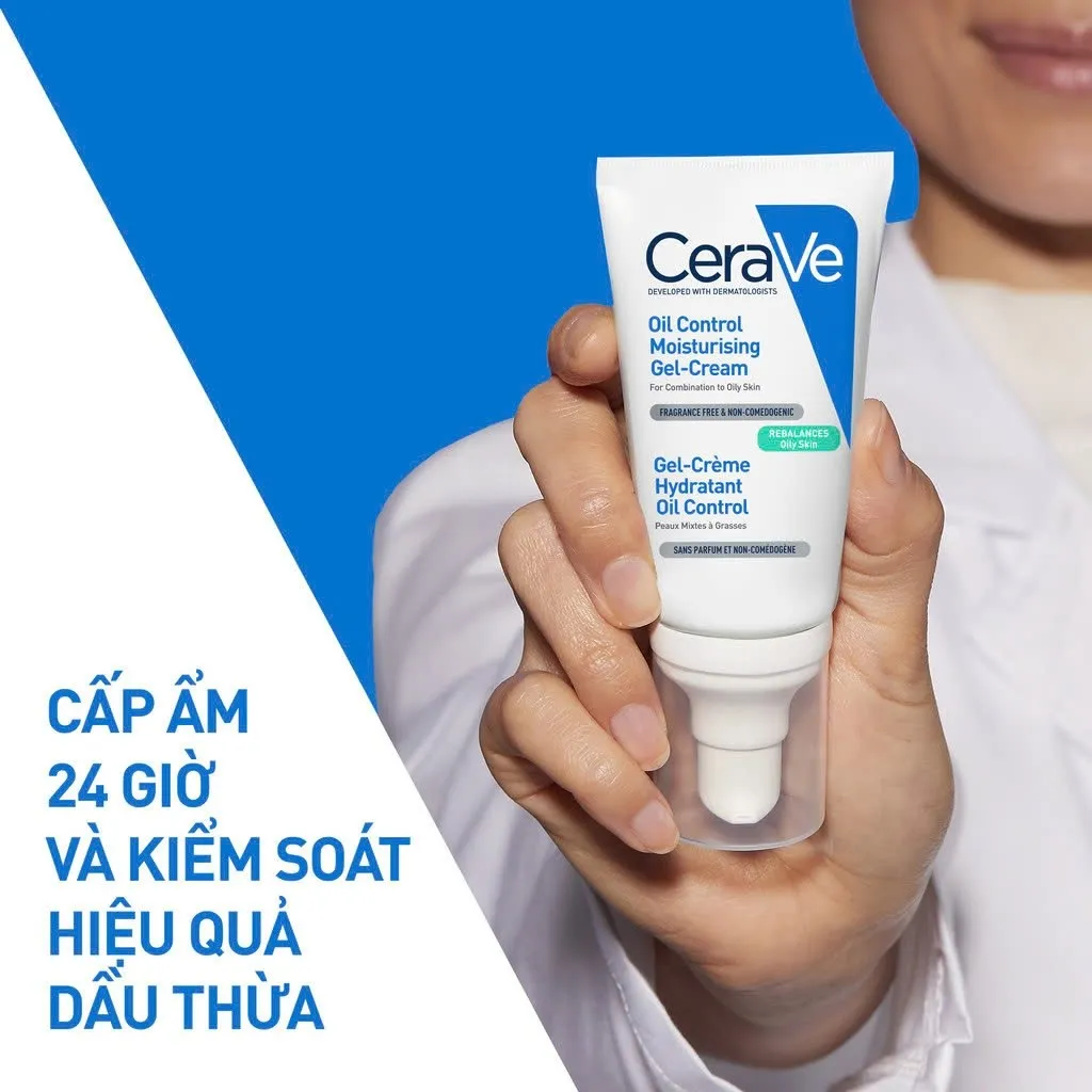 Kem Dưỡng CERAVE Oil Control Moisturizing Gel-Cream Giúp Dưỡng Ẩm & Kiểm Soát Dầu 52ml