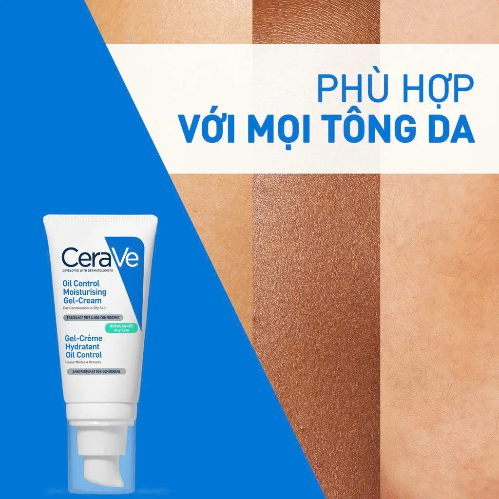 Kem Dưỡng CERAVE Oil Control Moisturizing Gel-Cream Giúp Dưỡng Ẩm & Kiểm Soát Dầu 52ml