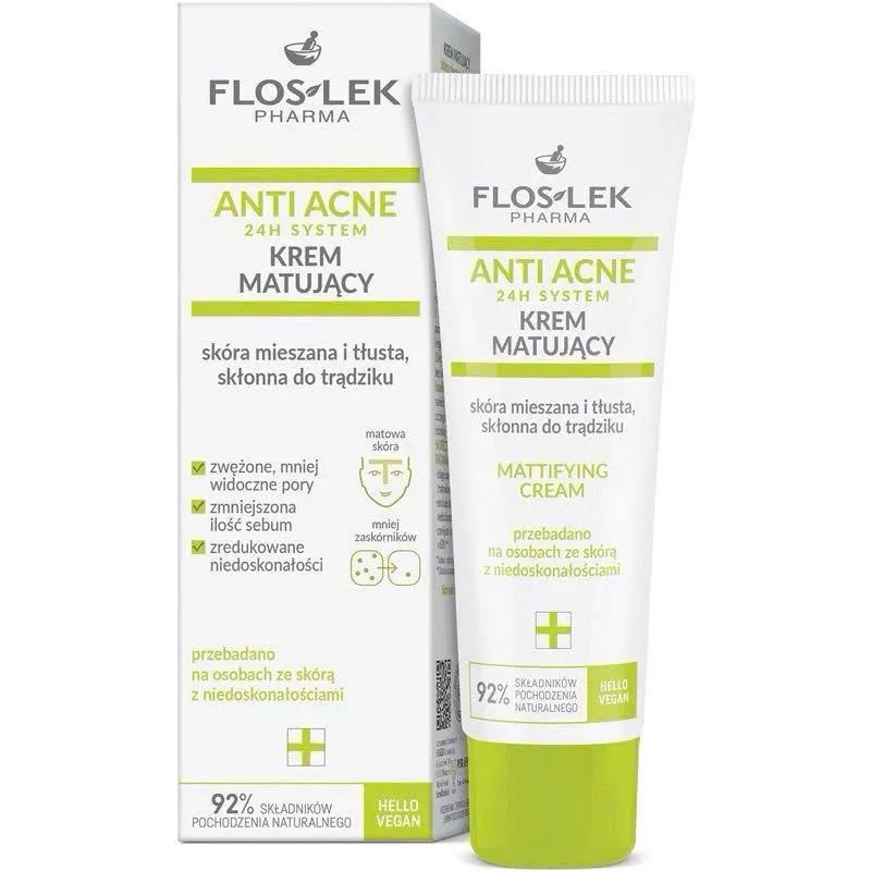 Kem dưỡng Floslek Anti Acne 24h System Mattifying Cream
