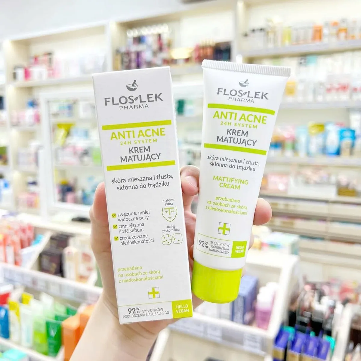 Kem dưỡng Floslek Anti Acne 24h System Mattifying Cream