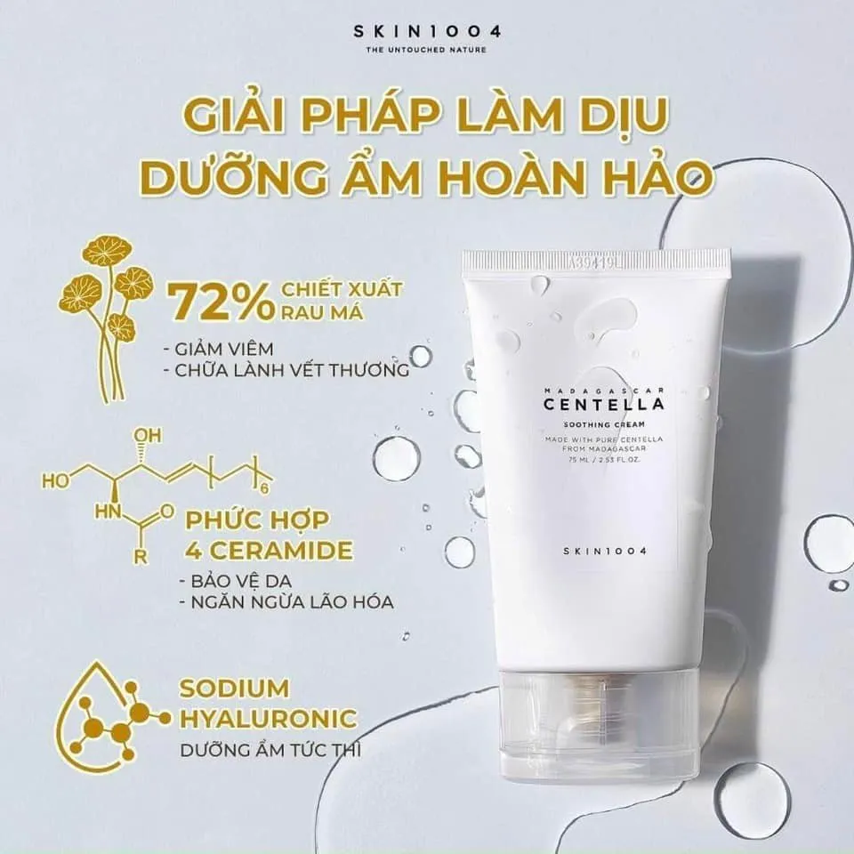Kem Dưỡng SKIN1004 Soothing Cream Madagascar Centella Chiết Xuất Rau Má Dịu Da 75ml