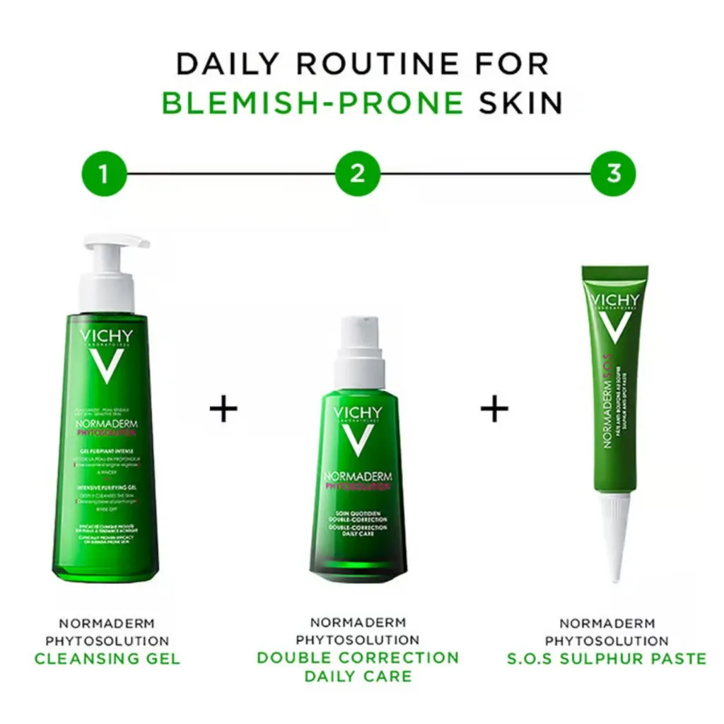 Kem Dưỡng VICHY Normaderm Phytosolution Double Correction Daily Care Cho Da Mụn 50ml