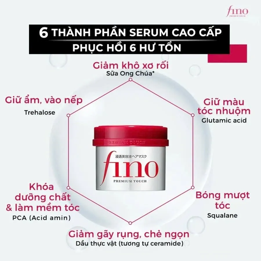 Kem Ủ Tóc FINO Premium Touch B Phục Hồi Tóc Hư Tổn, Dưỡng Tóc Mềm Mượt Tức Thì 230g