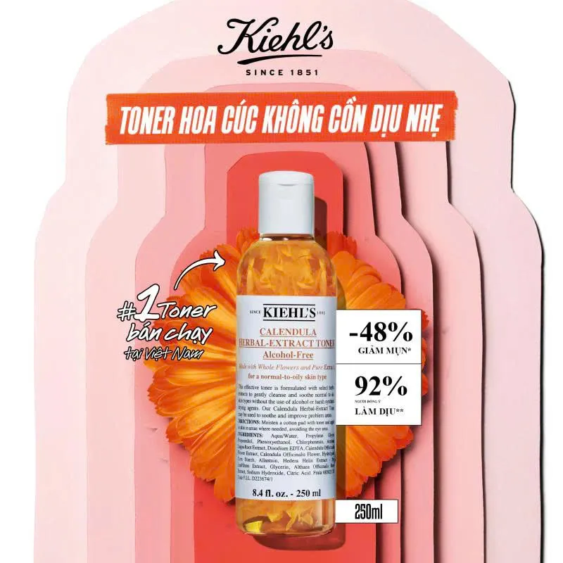 Set Dưỡng Da Kiehl's Since 1851 Cleanse & Soothe Calendula Skincare