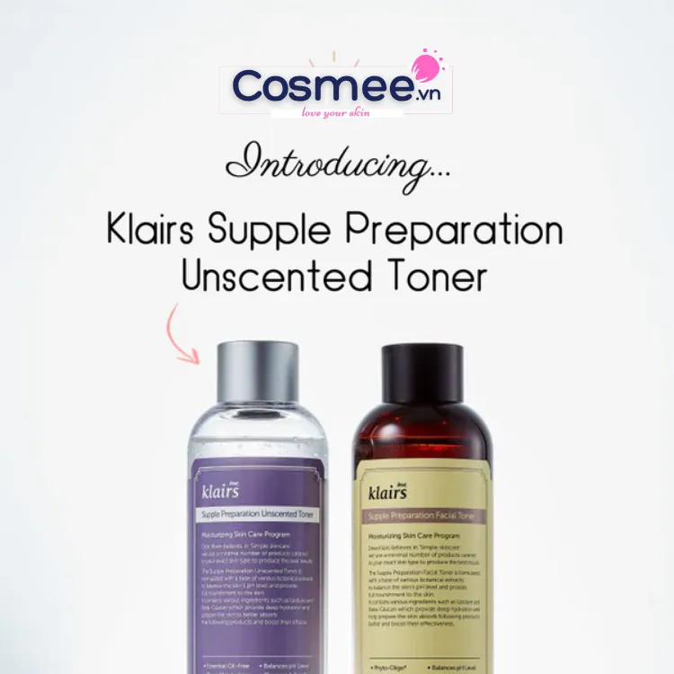 Klairs Supple Preparation Unscented Toner - Không mùi 180ml