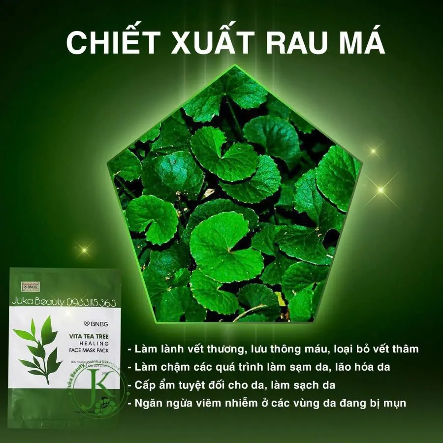 Mặt Nạ Dưỡng Da BNBG Vita Tea Tree Healing Face Mask Pack Cải Thiện Tình Trạng Da Mụn 30ml