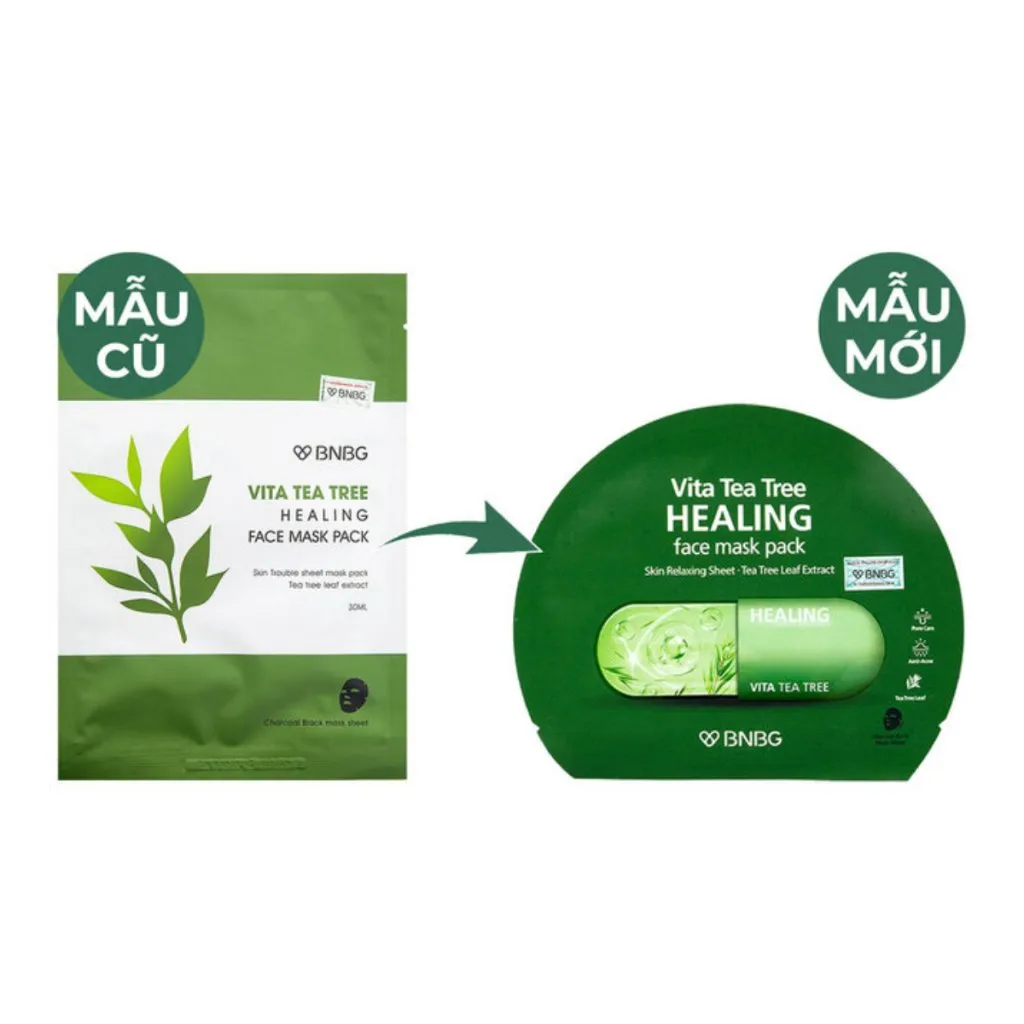 Mặt Nạ Dưỡng Da BNBG Vita Tea Tree Healing Face Mask Pack Cải Thiện Tình Trạng Da Mụn 30ml