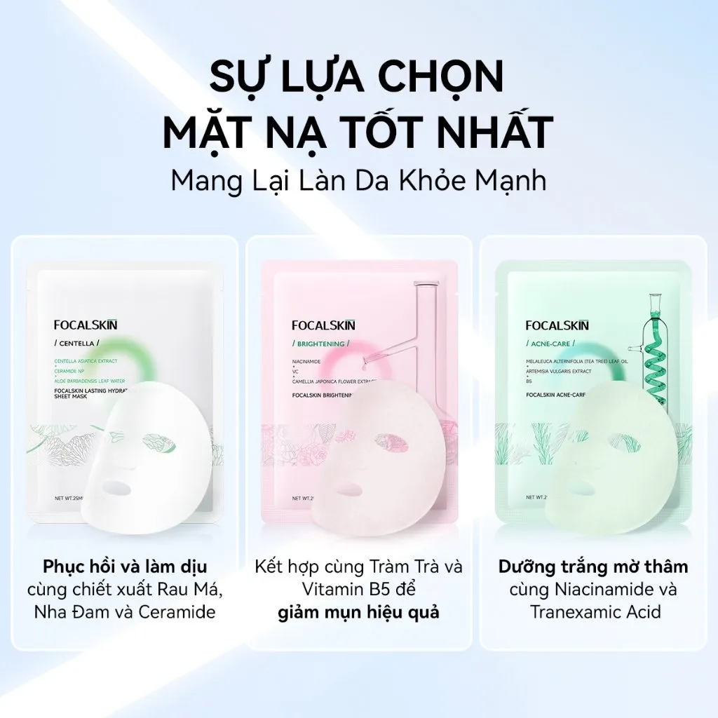 Mặt Nạ FOCALSKIN Làm Dịu Da, Dưỡng Ẩm & Hỗ Trợ Trắng Sáng 25ml