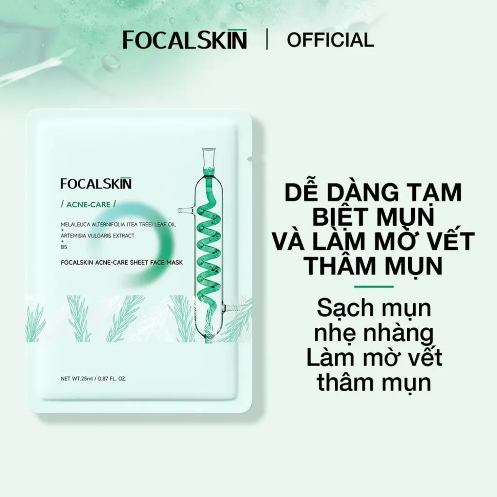 Mặt Nạ FOCALSKIN Làm Dịu Da, Dưỡng Ẩm & Hỗ Trợ Trắng Sáng 25ml