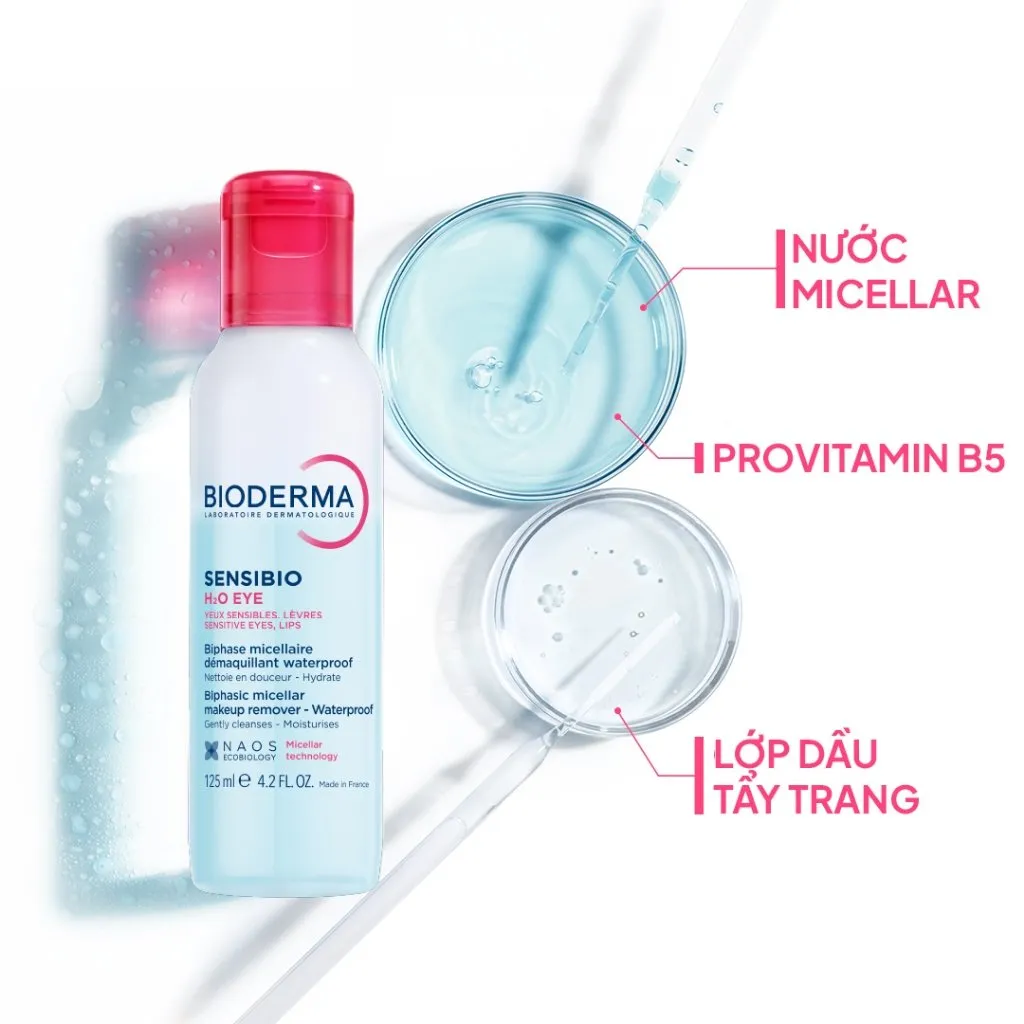 Nước Tẩy Trang BIODERMA Sensibio H2O Eye Biphasic Micellar Makeup Remover 125ml