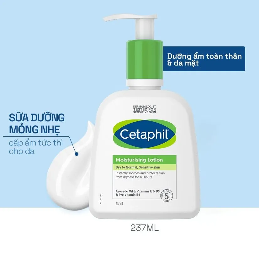 Sữa Dưỡng Ẩm Cetaphil Moisturizing Lotion Dịu Lành Toàn Thân & Da Mặt 237ml