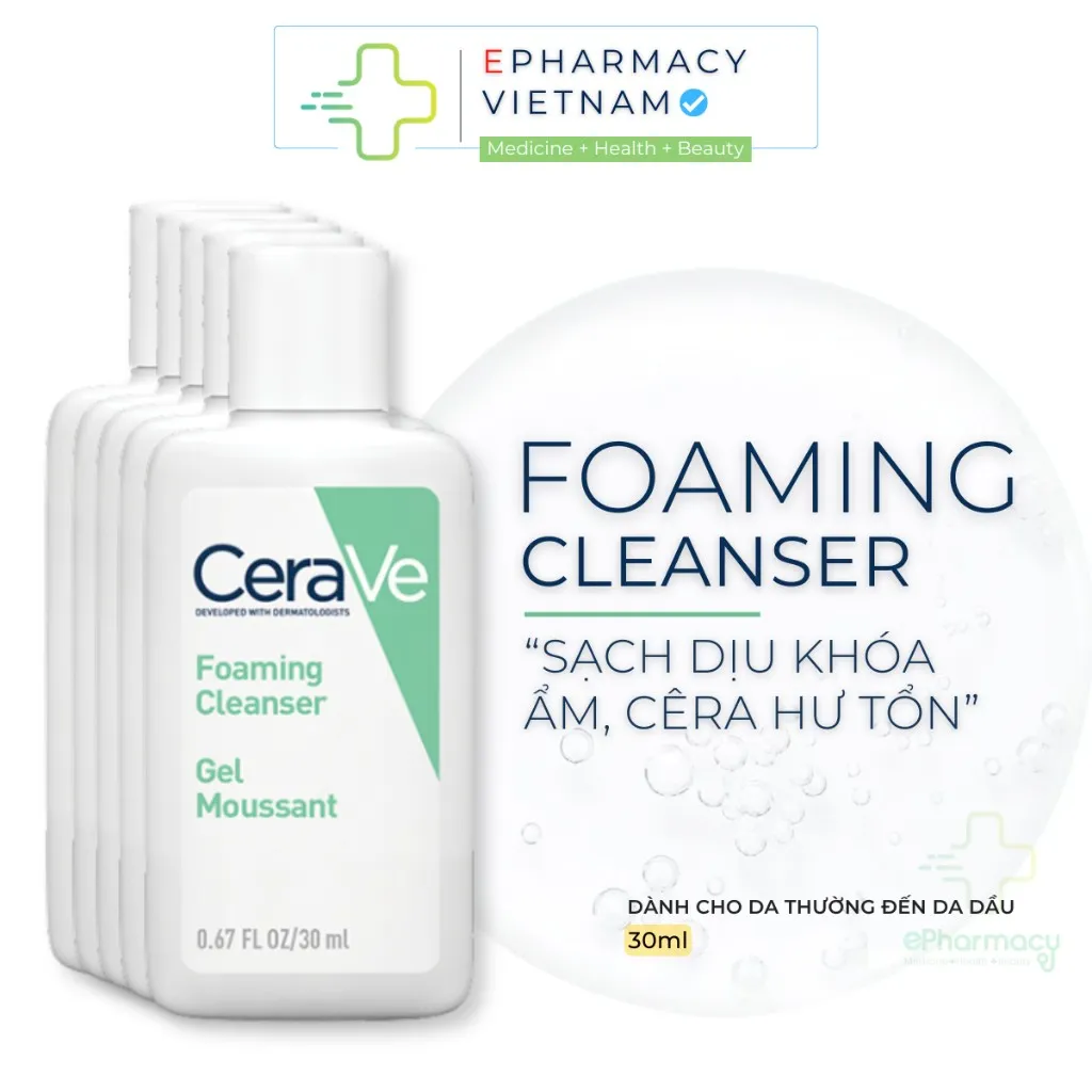 Travelsize - CeraVe Foaming Facial Cleanser 30ml