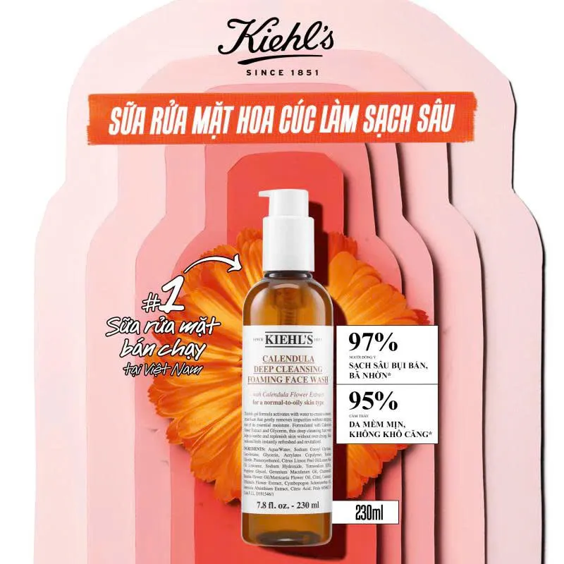 Sữa rửa mặt Kiehl's Calendula Deep Cleansing Foaming Face Wash