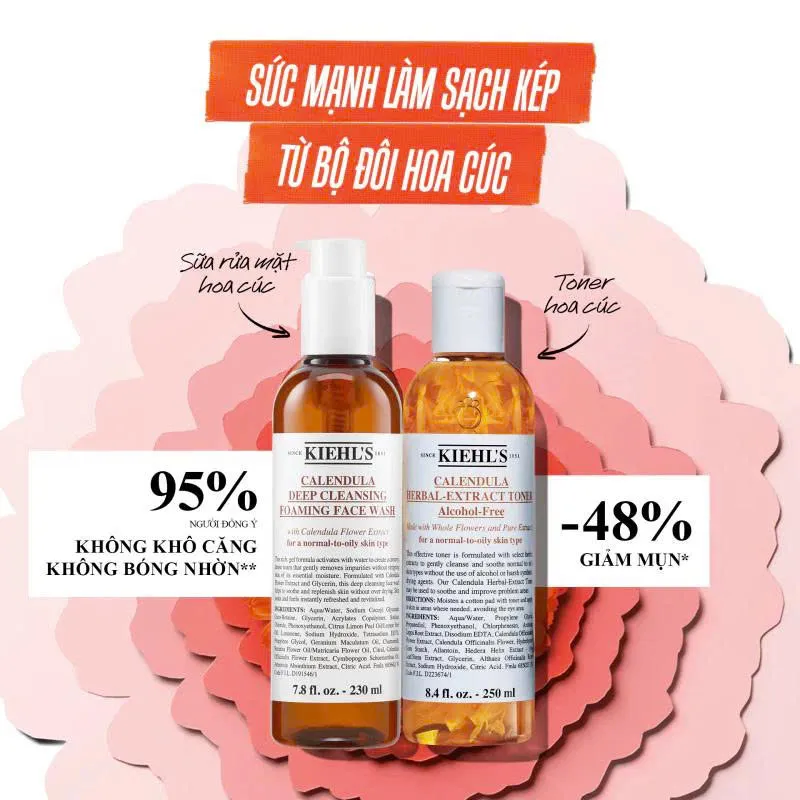 COMBO Dưỡng da hoa cúc Kiehl's - Travelsize 30ml+40ml